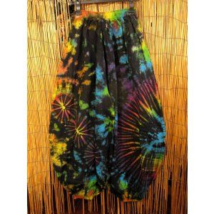 画像: タイダイ染め＊コットン素材＊ゆったりシルエット＊ビッグアラジンパンツ＊バルーンパンツ