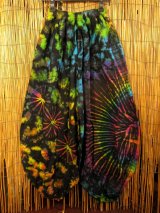 画像: タイダイ染め＊コットン素材＊ゆったりシルエット＊ビッグアラジンパンツ＊バルーンパンツ