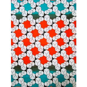 画像: アフリカンプリント生地 パーニュ