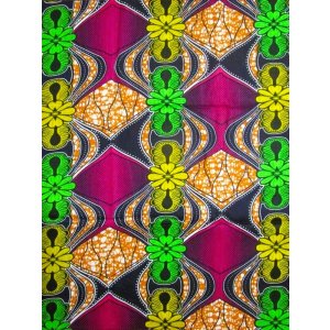 画像: アフリカンプリント生地 パーニュ