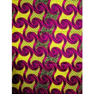 画像: アフリカンプリント生地 パーニュ