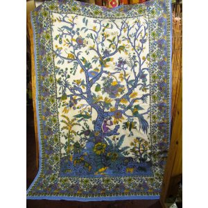 画像: 【２１６ｃｍ×１４０ｃｍ】インド綿＊マルチクロス