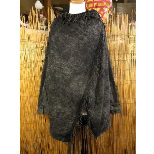 画像: ストーンウォッシュ加工＊コットン素材＊ゆったりサイズ＊２ＷＡＹ＊フリンジ＊スナフキン＊旅人風コート