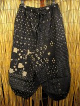 画像: 粗織り＊コットン素材＊和風プリント＊もんぺ風＊アラジンパンツ 