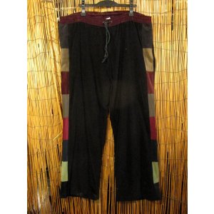 画像: パッチワーク＊コーデュロイ素材＊ゆったり＊ロングパンツ