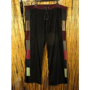 画像: パッチワーク＊コーデュロイ素材＊ゆったり＊ロングパンツ