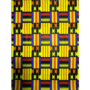 画像: アフリカンプリント生地 パーニュ