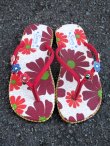 画像1: 【２２・５ｃｍ〜２３ｃｍ】お花プリント＊鈴付き＊ビーチサンダル