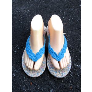 画像: 【２４・５ｃｍ〜２５ｃｍ】レトロ調＊小花プリント＊ビーチサンダル