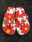画像1: 【２３ｃｍ〜２３・５ｃｍ】お花プリント＊鈴付き＊ビーチサンダル