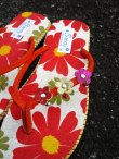 画像2: 【２３ｃｍ〜２３・５ｃｍ】お花プリント＊鈴付き＊ビーチサンダル