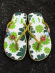 画像1: 【２３・５ｃｍ〜２４ｃｍ】お花プリント＊鈴付き＊ビーチサンダル