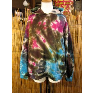 画像: タイダイ染め＊裏起毛＊スウェット生地＊パーカー