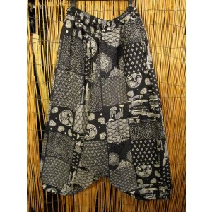 画像: 和風プリント＊コットン素材＊ふんわり＊サルエルパンツ