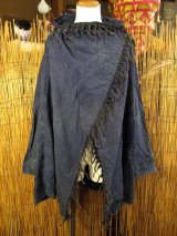 画像: ストーンウォッシュ加工＊コットン素材＊ゆったりサイズ＊２ＷＡＹ＊フリンジ＊スナフキン＊旅人風コート