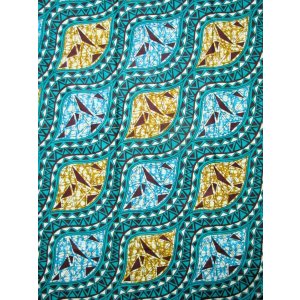 画像: アフリカンプリント生地 パーニュ