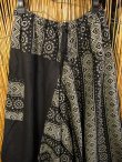 画像2: 黒色＋和風プリント＊切り替え＊コットン素材＊ふんわり＊サルエルパンツ