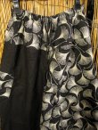 画像2: 黒色＋和風プリント＊切り替え＊コットン素材＊ふんわり＊サルエルパンツ