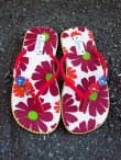 画像1: 【２５ｃｍ〜２５・５ｃｍ】お花プリント＊鈴付き＊ビーチサンダル