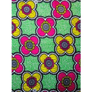 画像: アフリカンプリント生地 パーニュ