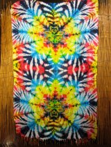 画像: タイダイ染め＊レーヨン素材＊フリンジ＊マルチクロス＊パレオ