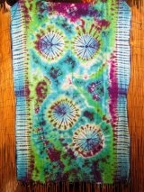 画像: タイダイ染め＊レーヨン素材＊フリンジ＊マルチクロス＊パレオ