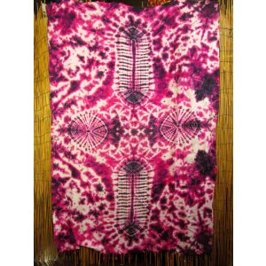 画像: タイダイ染め＊レーヨン素材＊フリンジ＊マルチクロス＊パレオ