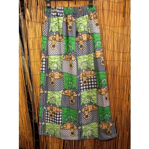 画像: パーニュ生地＊コットン素材＊アフリカンプリント＊ロングスカート