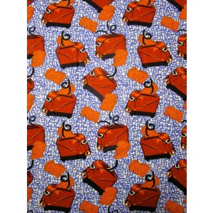 画像: アフリカンプリント生地 パーニュ