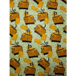 画像: アフリカンプリント生地 パーニュ