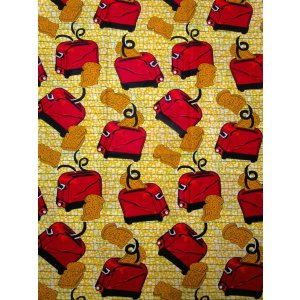 画像: アフリカンプリント生地 パーニュ