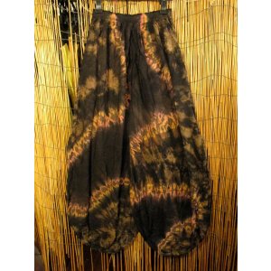 画像: ラヴァタイダイ染め＊レーヨン素材＊ゆったりシルエット＊ビッグアラジンパンツ＊バルーンパンツ