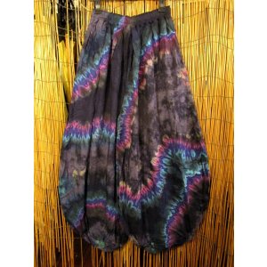 画像: ラヴァタイダイ染め＊レーヨン素材＊ゆったりシルエット＊ビッグアラジンパンツ＊バルーンパンツ