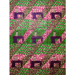 画像: アフリカンプリント生地 パーニュ