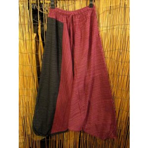 画像: バイカラー＊コッン素材＊シンプル＊ふんわり＊サルエルパンツ