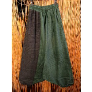 画像: バイカラー＊コッン素材＊シンプル＊ふんわり＊サルエルパンツ