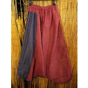 画像: バイカラー＊コッン素材＊シンプル＊ふんわり＊サルエルパンツ