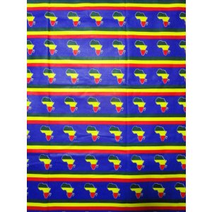 画像: アフリカンプリント生地 パーニュ