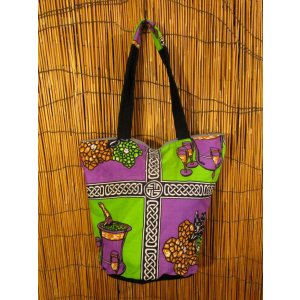 画像: パーニュ生地＊アフリカンプリント＊トートバッグ＊Ｍ