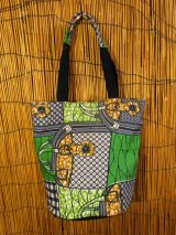 画像: パーニュ生地＊アフリカンプリント＊トートバッグ＊Ｍ