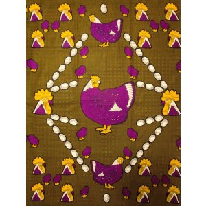 画像: アフリカンプリント生地 パーニュ