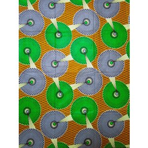 画像: アフリカンプリント生地 パーニュ