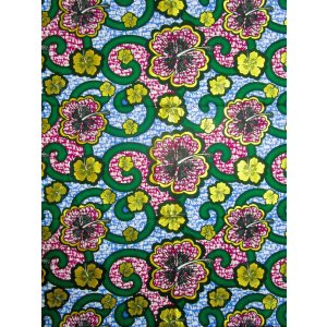 画像: アフリカンプリント生地 パーニュ