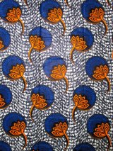 画像: アフリカンプリント生地 パーニュ