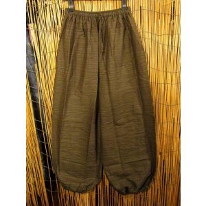 画像: 二色の糸＊コットン素材＊シンプル＊ふんわり＊アラジンパンツ