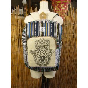 画像: ハムサプリント＊織り生地＊コットン素材＊リュックサック＊バックパック