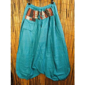 画像: ナガ族＊コットン素材＊ふんわり＊サルエルパンツ