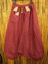 画像: ナガ族＊コットン素材＊ふんわり＊サルエルパンツ