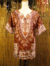 画像: 小さめサイズ＊タイダイ染め＊アフリカンプリント＊ダシキ＊ＤＡＳＨＩＫＩ＊Ｓ