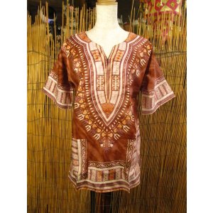 画像: 小さめサイズ＊タイダイ染め＊アフリカンプリント＊ダシキ＊ＤＡＳＨＩＫＩ＊Ｓ